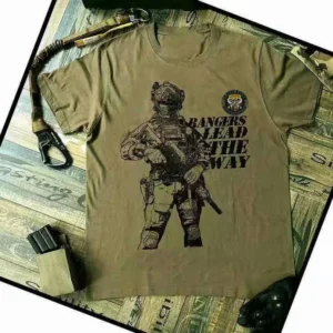 Rangers Lead The Way. US Army Elite Infantry Soldier T Shirt. New 100% Cotton Short Sleeve O-Neck T-shirts Casual Top Size S-3XL 1
