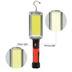 COB Work Light Led Floodlight Rechargeable Portable Lamp Hook Magnet Camping Lamp High-Low Adjustable Emergency Rescue WorkLight 1