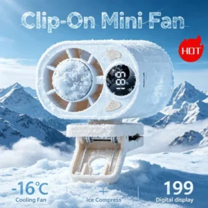 3 Seconds Rapid Cooling Portable Air Cooler Clip-On Mini Fan Bladeless Low Noise Semiconductor Cooling Clip Fan For Office Car 1
