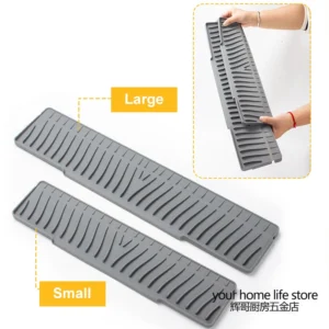 Kitchen Sink Splash Guard, Faucet Mat Splash Catcher, Handle Drip Catcher Tray, Multipurpose for Kitchen Dish Drying Mats Sponge 1