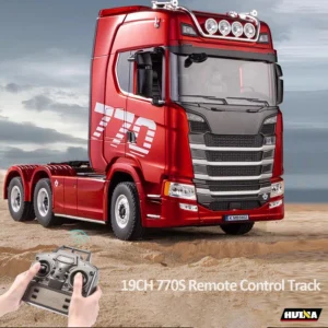 HUINA 1/18 19CH RC Truck 1501 770S Alloy Tractor 2.4G Remote Control Engineering Trailer Truck with Light and Sound Toys 1