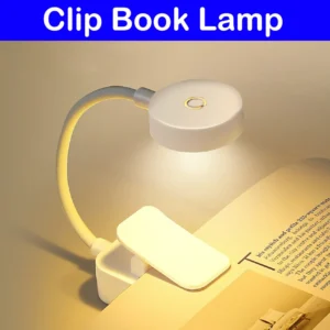 Mini LED Book Light Portable Clip Table Lamp 3 Modes Eye Protection Battery Powered Stepless Dimmable Bedside Study Reading Lamp 1