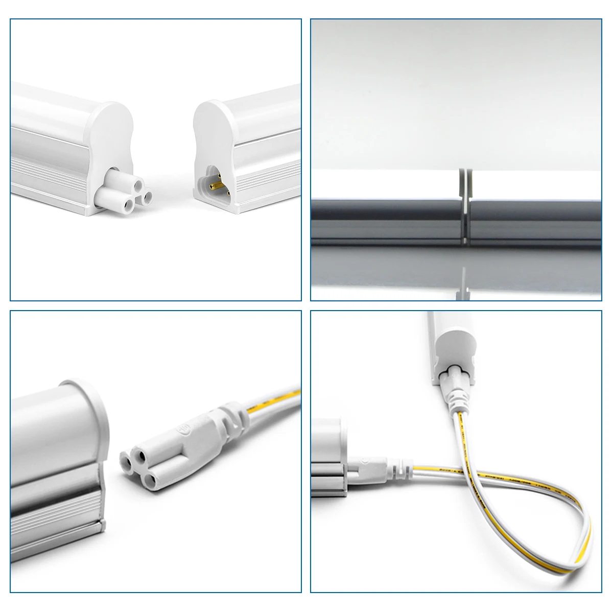 1-6PCS 220V EU Power Plug Under Cabinet Light T5 LED Tube Lamp 50cm Home Lighting Fluorescent Lamp With Push Button Switch 5