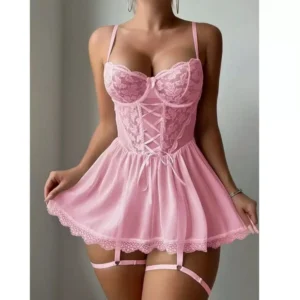 Lingerie Sexy Hot Erotic Sleepwear Sexy Lingerie Erotic Underwear Set Transparent Porno Lace Sexy Bra And Panty Garter Set 1