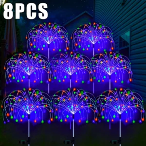 LED Solar Firework Lamp Outdoor Garden Decor Pathway Fairy Lights Waterproof Christmas Yard Balcony Patio Lawn Solar Light 1